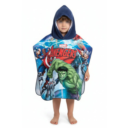 Poncho toalla playa y piscina infantil Marvel Avengers 50x100cm - poncho