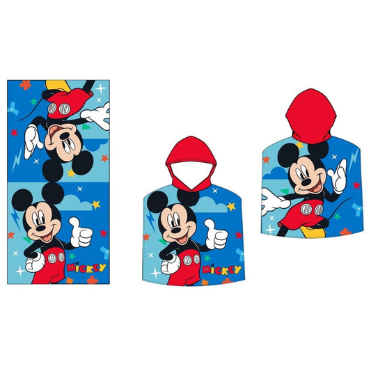 Poncho toalla Playa Piscina Infantil Mickey Mouse Disney de 55x110cm - Toalla