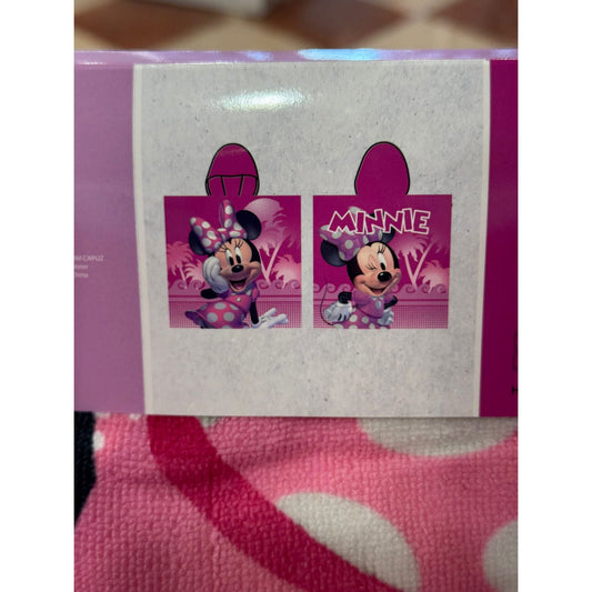 Poncho toalla playa y piscina infantil Minnie Mouse Disney 50x100cm - poncho
