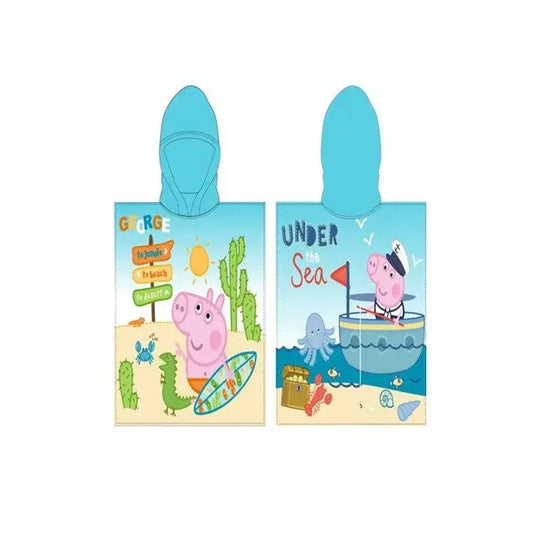 Poncho Toalla Playa Piscina infantil PEPPA PIG 55X110CM
