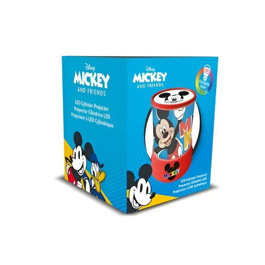 Proyector LED cilíndrico infantil MICKEY MOUSE DISNEY 10x15cm - Lámpara