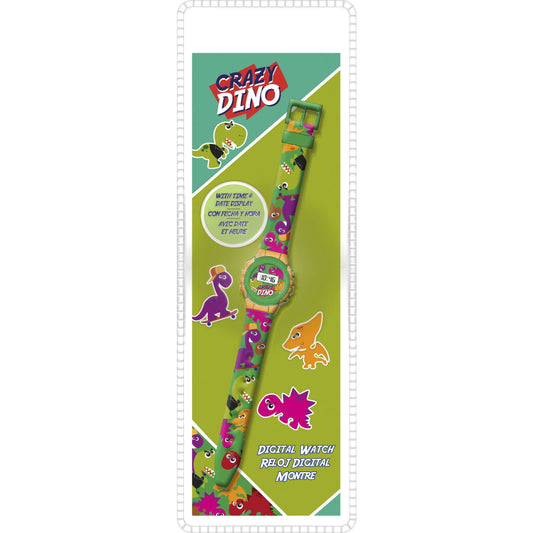 Reloj digital infantil CRAZY DINO perfecto para aprender