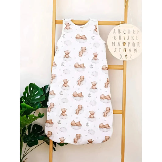 Saco de Dormir para Bebé Invierno y Entretiempo Sin Mangas – Cálido Transpirable Seguro Oso 80cm(9-18 meses) - dormir