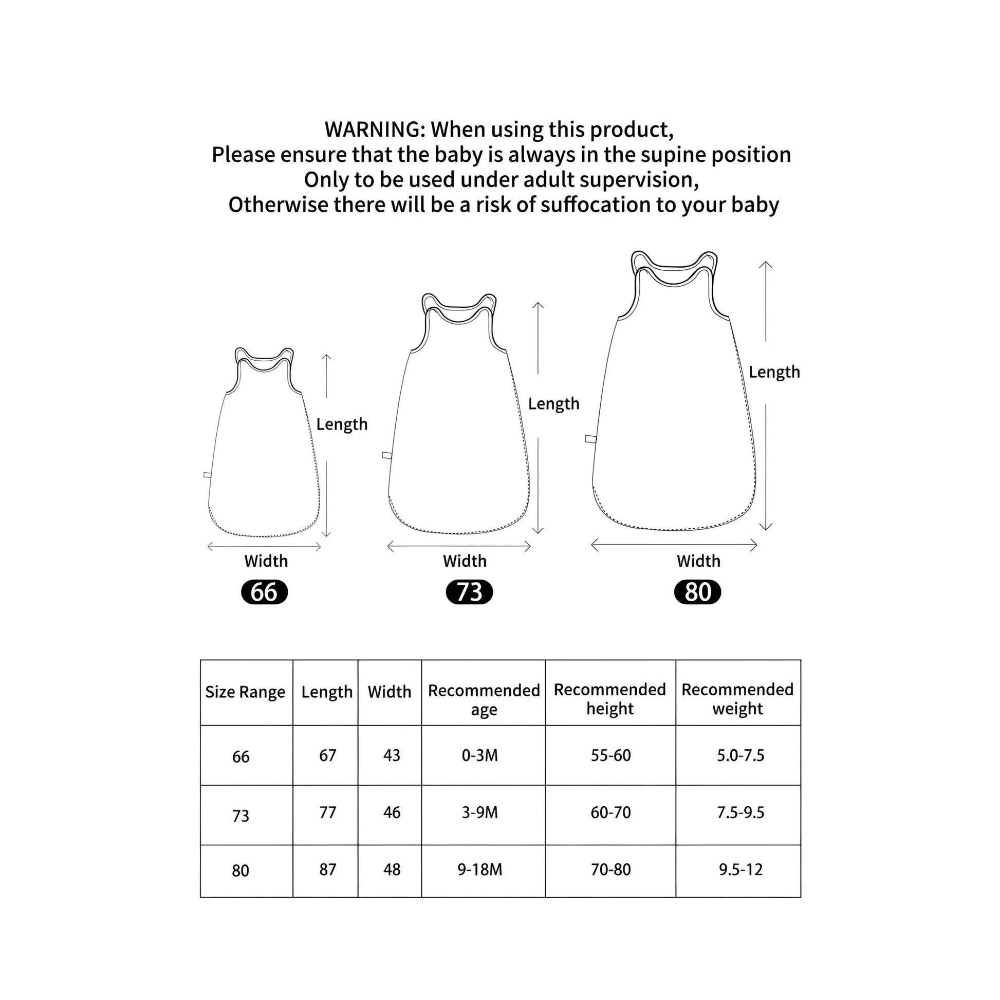 Saco de Dormir para Bebé Invierno y Entretiempo Sin Mangas – Cálido Transpirable Seguro Tropical - dormir