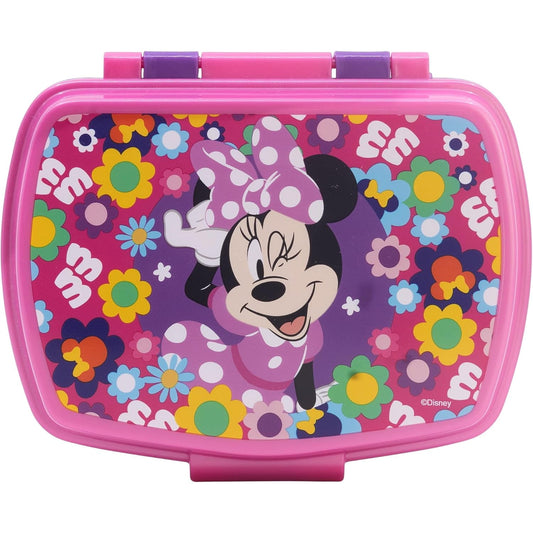 Sandwichera tupper simple Minnie Mouse Disney flores 17x14x5,5cm - Tupper