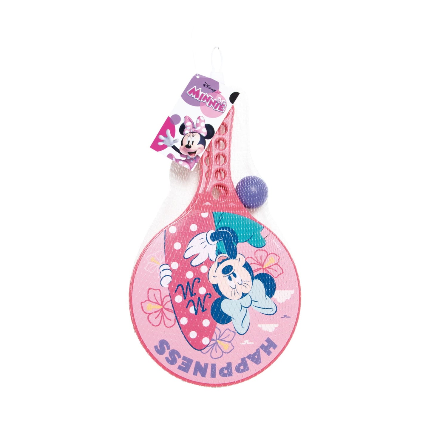Set de 2 palas y pelota Minnie Mouse Disney perfecto para juego exterior - juegos
