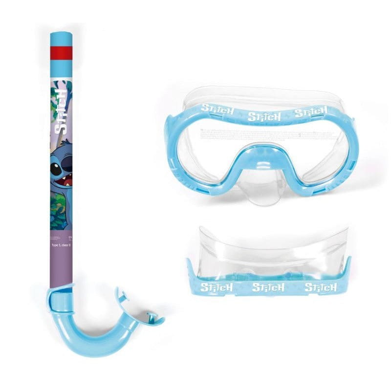Set de buceo infantil Stitch con gafas bucear y tubo snorkel