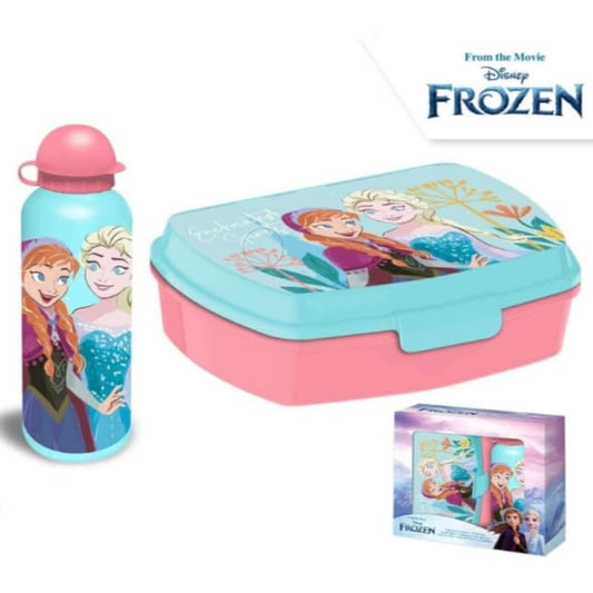 Set de cantimplora aluminio 500ml + Sandwichera FROZEN - Botella