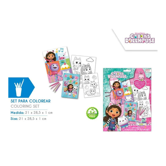 Set de colorear infantil Gabby´s Dollhouse - papelería