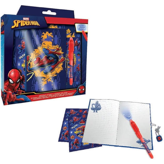 Set diario secreto y bolígrafo de tinta mágica SPIDERMAN
