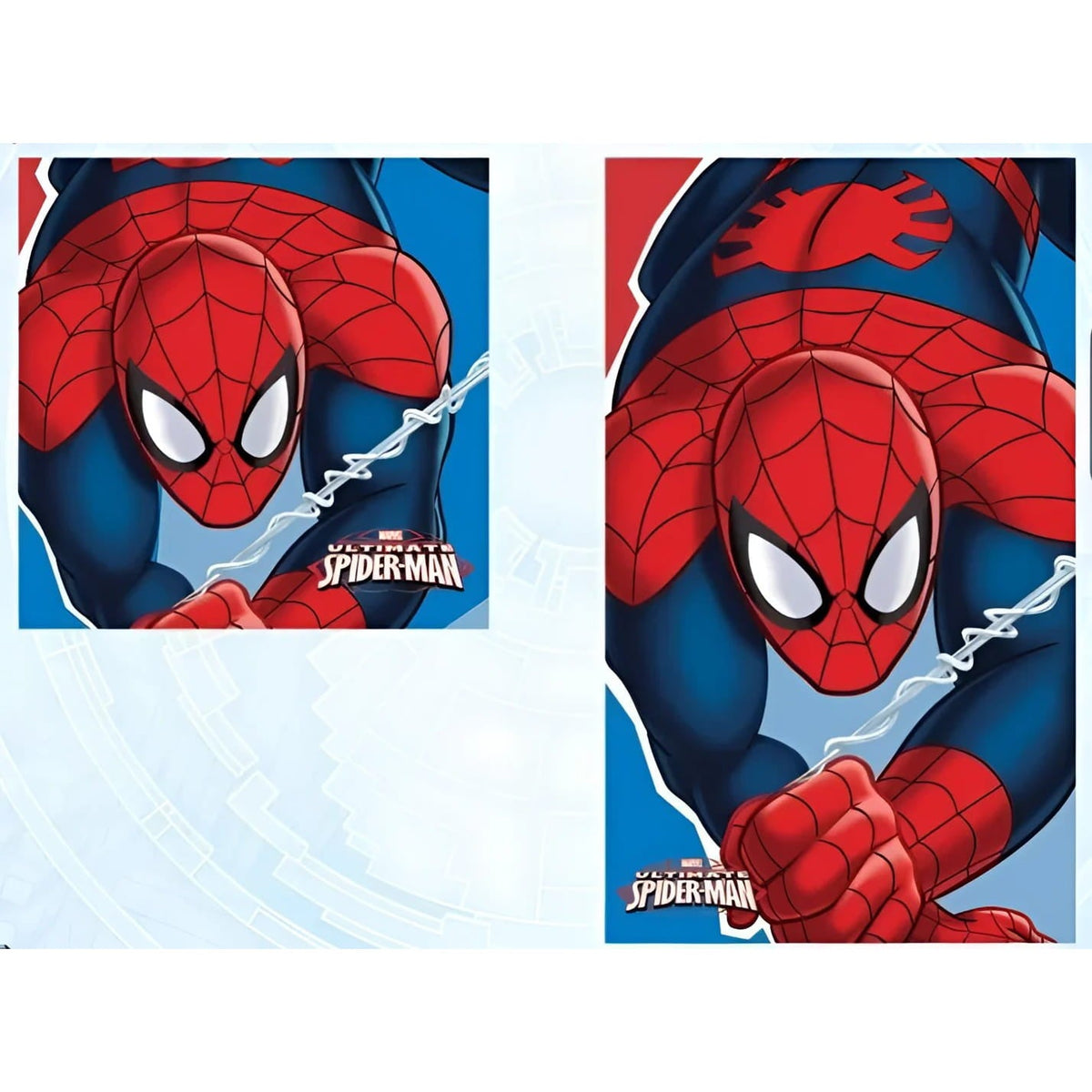 Set de toalla de microfibra Spiderman para cara y mano 30x30 y 30x50 cm