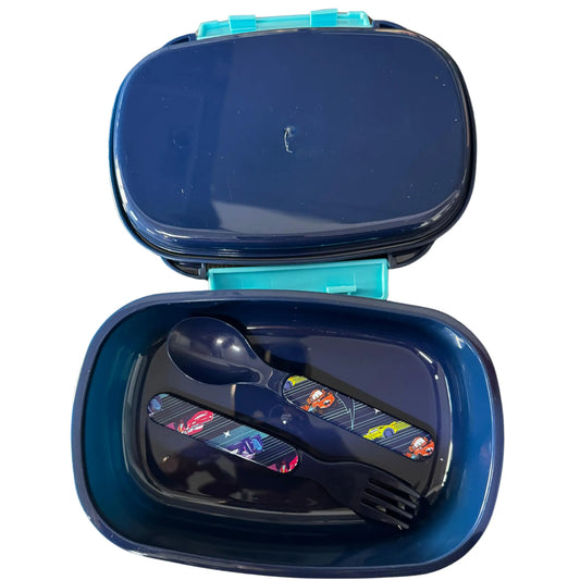 Set túper lonchera sandwichera con cubiertos Cars - Tupper