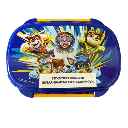 Set túper lonchera sandwichera con cubiertos Patrulla Canina - Tupper