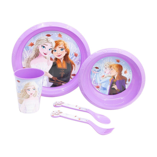 Set vajilla infantil easy Frozen Anna y Elsa 5 piezas