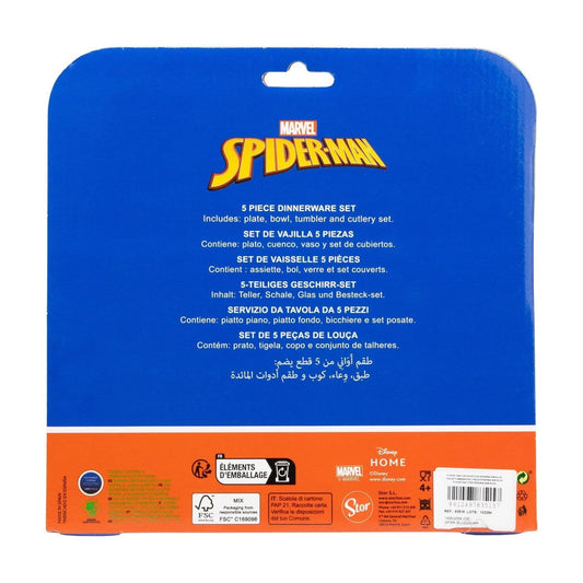 Set vajilla infantil easy Spiderman Marvel 5 piezas