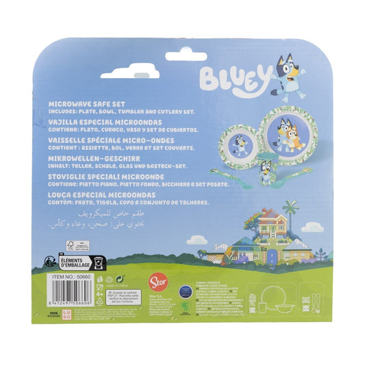 Set vajilla infantil micro Bluey y Bingo 5 piezas