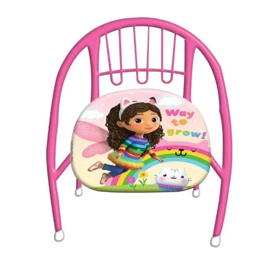 Silla metálica infantil Gabby´s Dollhouse para interior exterior 36x35x36cm