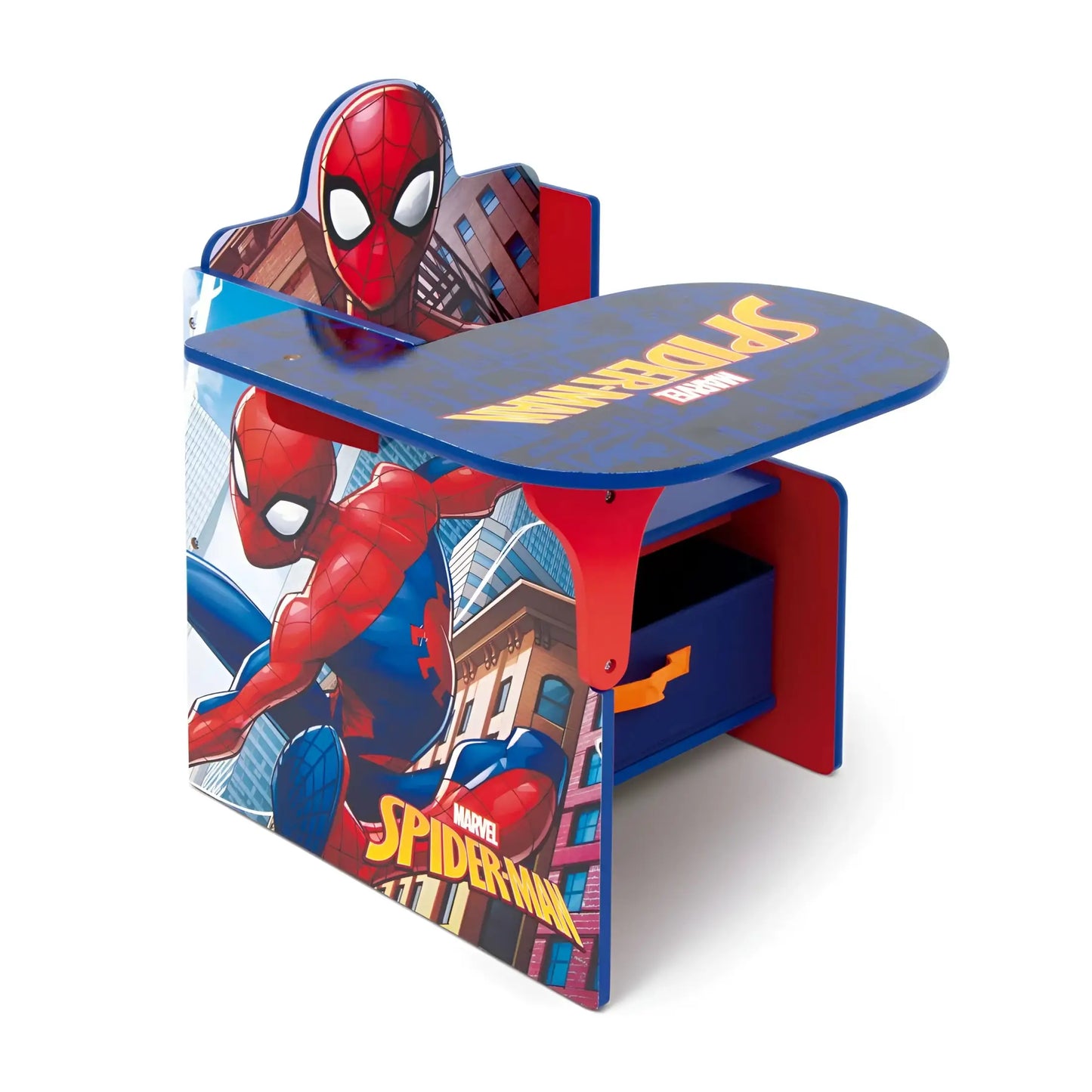Silla Pupitre infantil con cajón de Spiderman