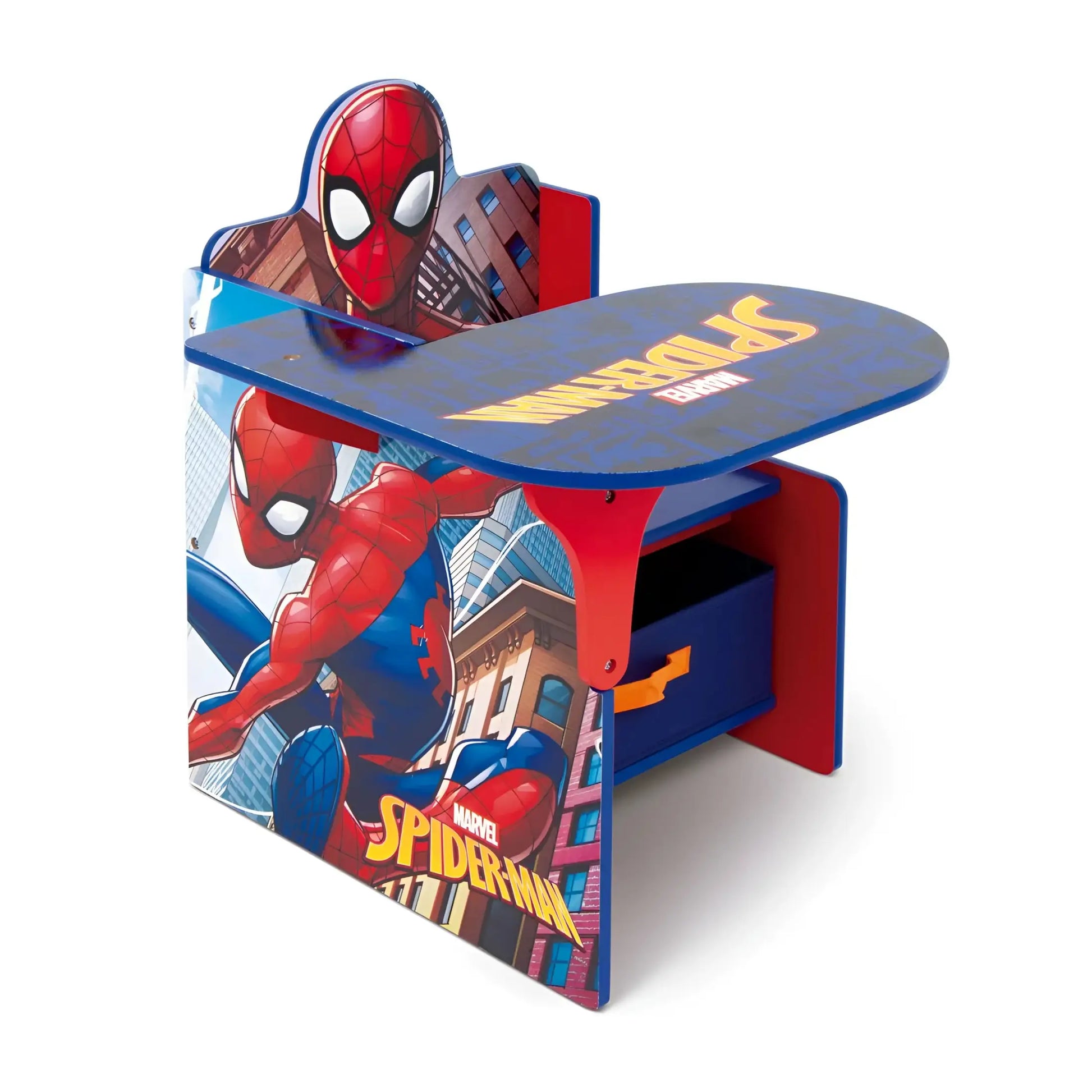 Silla Pupitre infantil con cajón de Spiderman