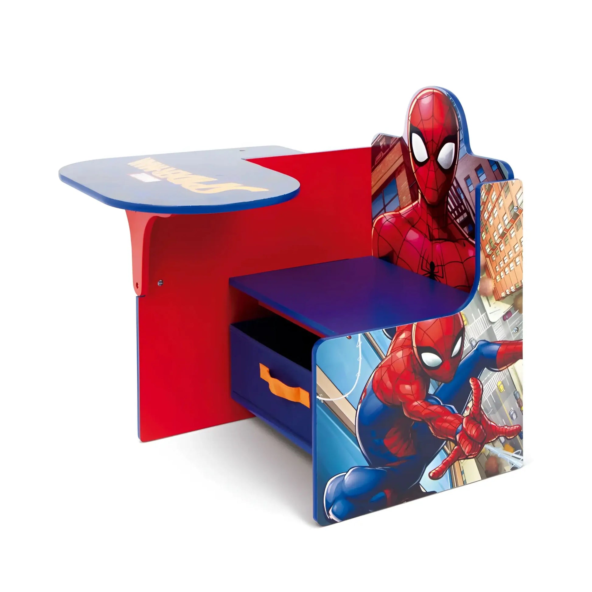 Silla Pupitre infantil con cajón de Spiderman