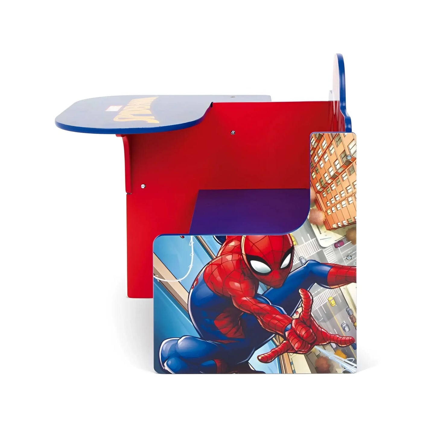 Silla Pupitre infantil con cajón de Spiderman