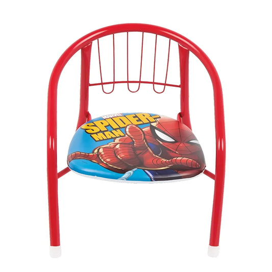 Silla Spiderman infantil para interior exterior de metal 35.5x30x33.5CM