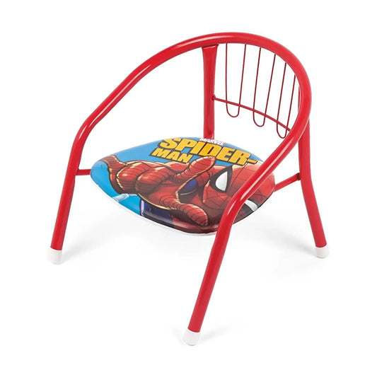 Silla Spiderman infantil para interior exterior de metal 35.5x30x33.5CM