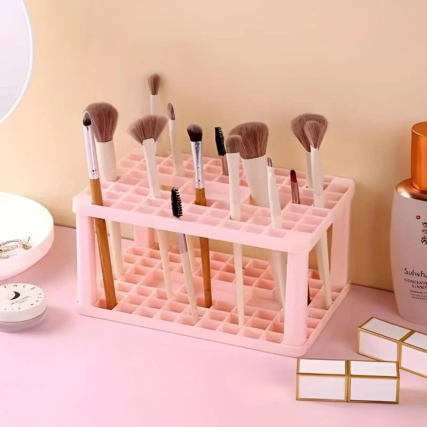 Soporte de almacenamiento para brochas y pinceles maquillaje organizador escritorio