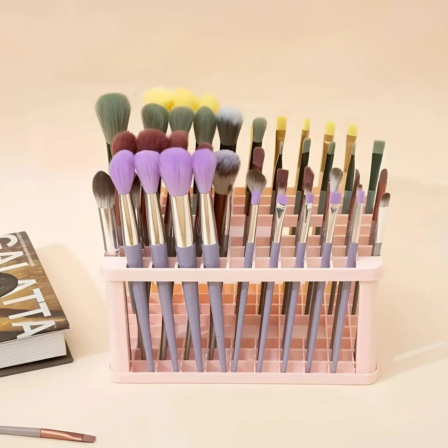 Soporte de almacenamiento para brochas y pinceles maquillaje organizador escritorio