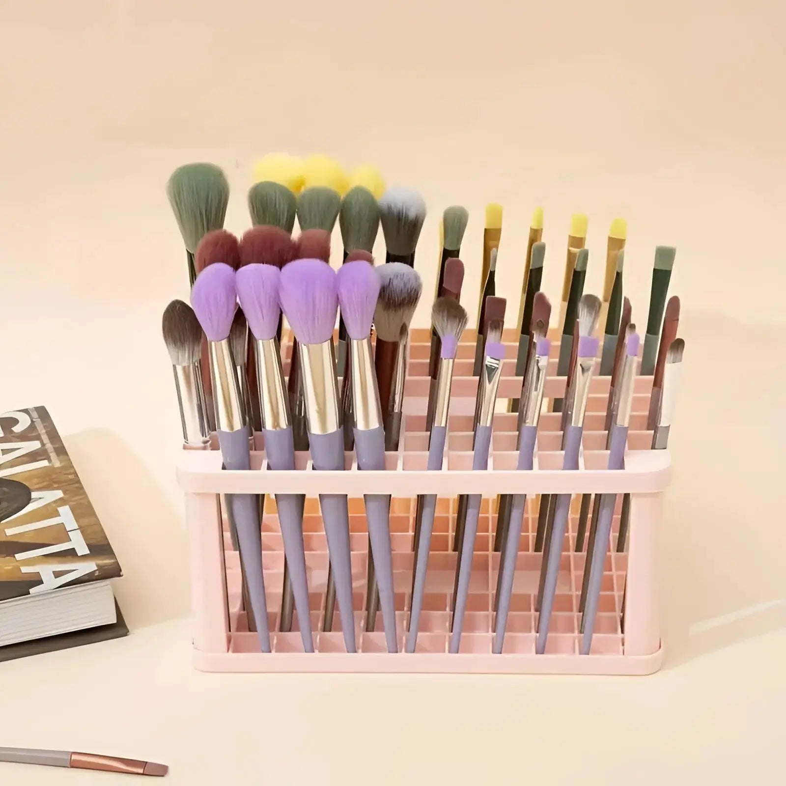 Soporte de almacenamiento para brochas y pinceles maquillaje organizador escritorio