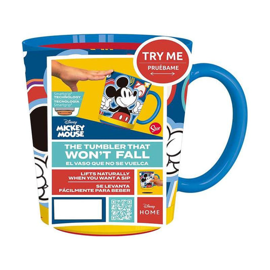 Taza antivuelco infantil Mickey Mouse Disney 410ml con Smart Grip