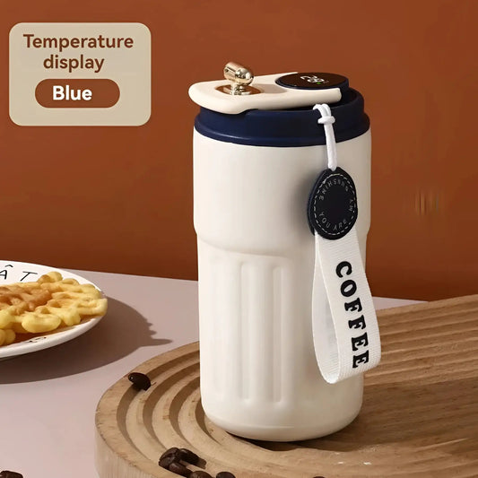 Termo inteligente con pantalla digital de temperatura hermético y a prueba fugas botella térmica portátil para viaje