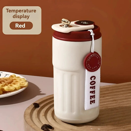 Termo inteligente con pantalla digital de temperatura hermético y a prueba fugas botella térmica portátil para viaje