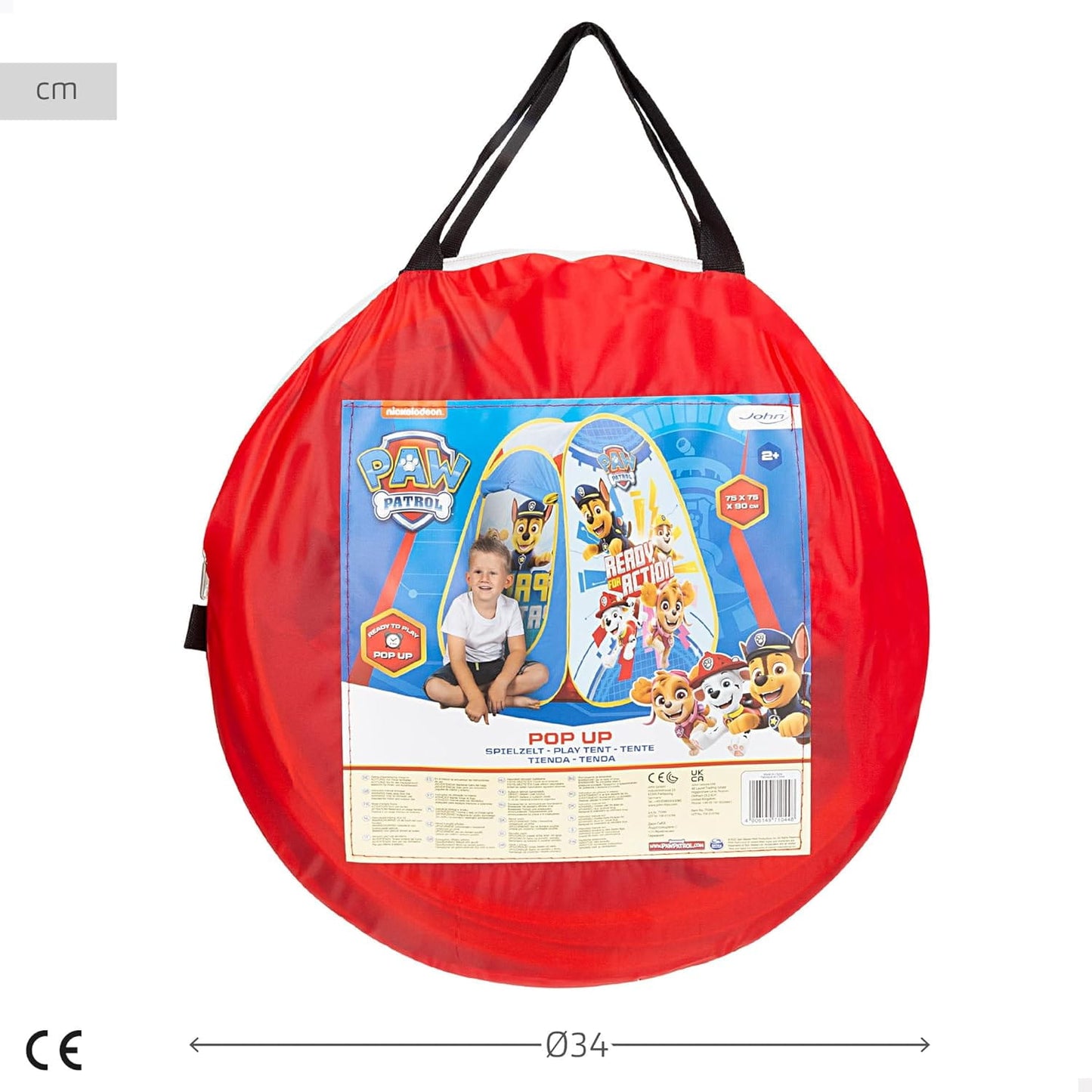 Tienda niños infantil pop up PATRULLA CANINA 75x75x90CM - campaña