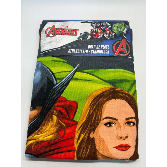 Toalla Playa Piscina Avengers 70x140cm infantil de microfibra para niños