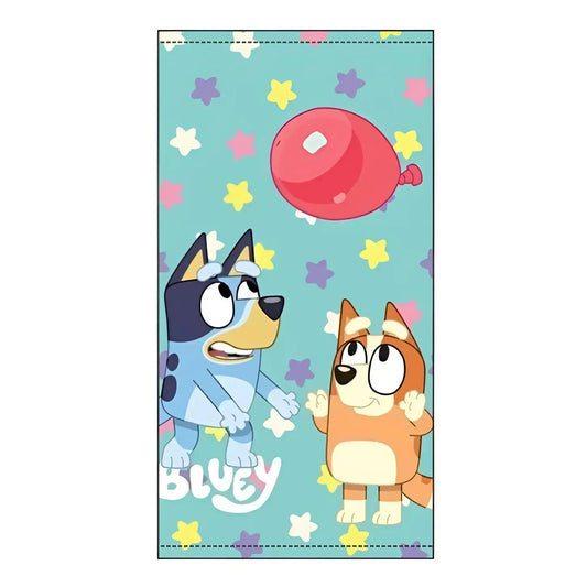 Toalla Playa Piscina Bluey Globo 70x140cm infantil de microfibra para niños