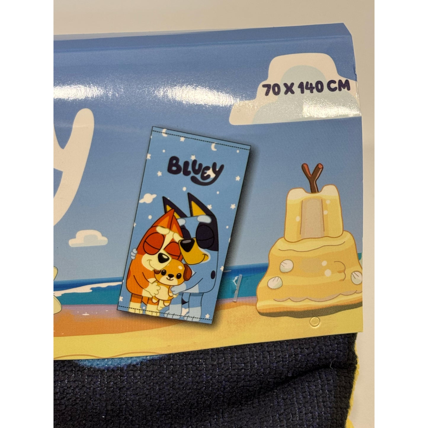 Toalla Playa Piscina Bluey Osito 70x140cm infantil de microfibra para niños