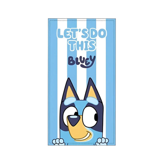 Toalla Playa Piscina Bluey Rallas 70x140cm infantil de microfibra para niños
