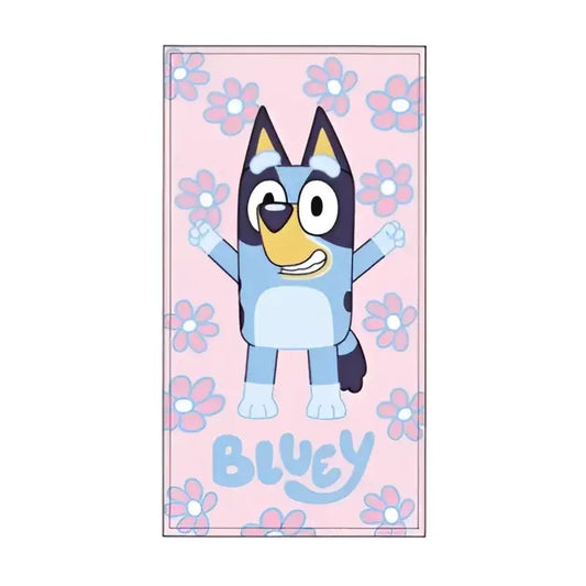 Toalla Playa Piscina Bluey Rosa 70x140cm infantil de microfibra para niños