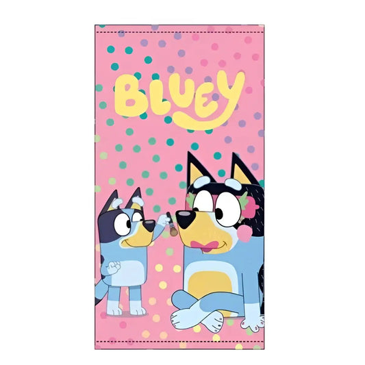 Toalla Playa Piscina Bluey Rosa 70x140cm infantil de microfibra para niños