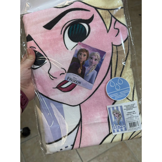 Toalla Playa Piscina Frozen Elsa 70x140cm infantil de microfibra para niños