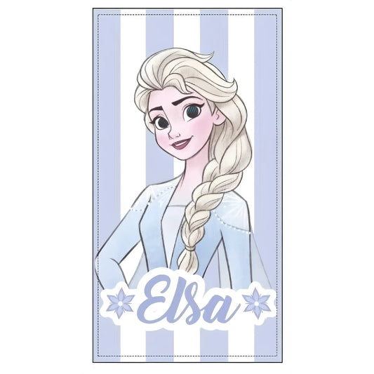 Toalla Playa Piscina Frozen Elsa 70x140cm infantil de microfibra para niños