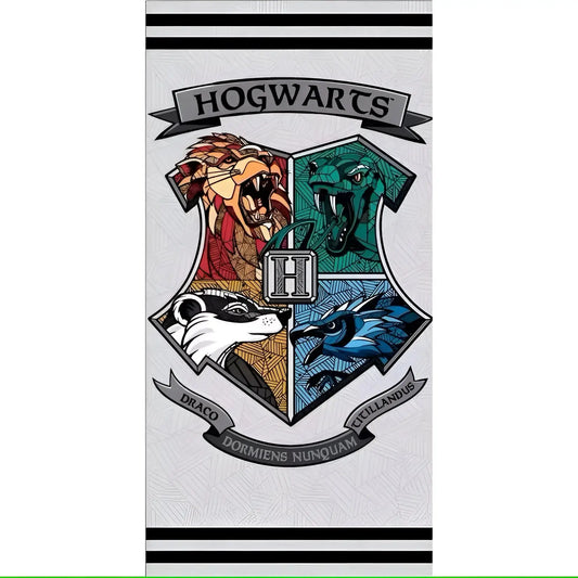 Toalla Playa Piscina Harry Potter Hogwarts 70x140cm infantil de microfibra para niños