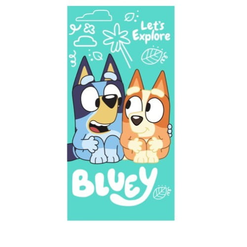 Toalla Playa Piscina Infantil Bluey y Bingo de 70x140cm