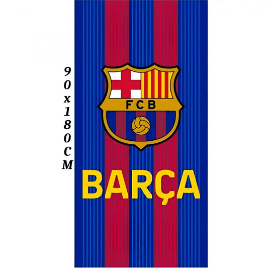 Toalla Playa Piscina Infantil FC Barcelona 90x180cm escudo