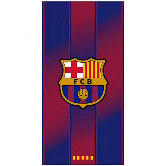 Toalla Playa Piscina Infantil FC Barcelona escudo degradado 70x140cm