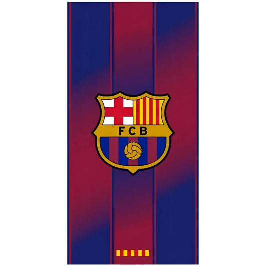 Toalla Playa Piscina Infantil FC Barcelona escudo degradado 70x140cm