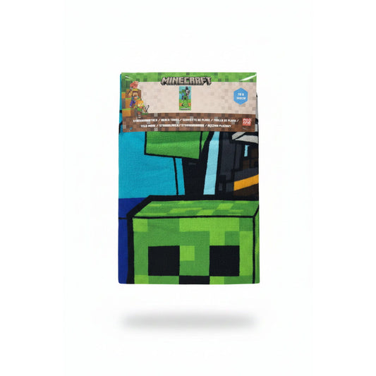 Toalla playa y piscina infantil Minecraft 70x140cm