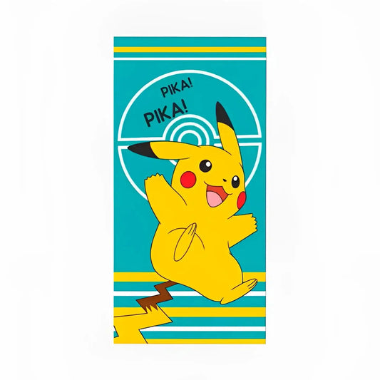 Toalla Playa Piscina Pokémon Pikachu Pika 70x140cm infantil de microfibra para niños