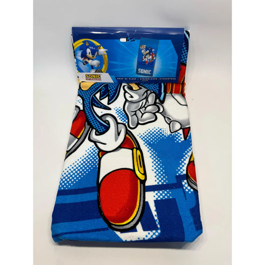 Toalla Playa Piscina Sonic 70x140cm infantil de microfibra para niños